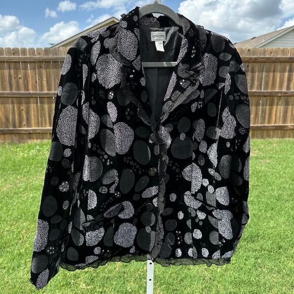 Chico's Jackets & Blazers - Chicos Black/White Blazer Size 2 Large